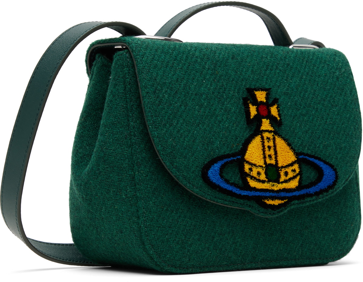Vivienne Westwood Green Linda Medium Crossbody Bag