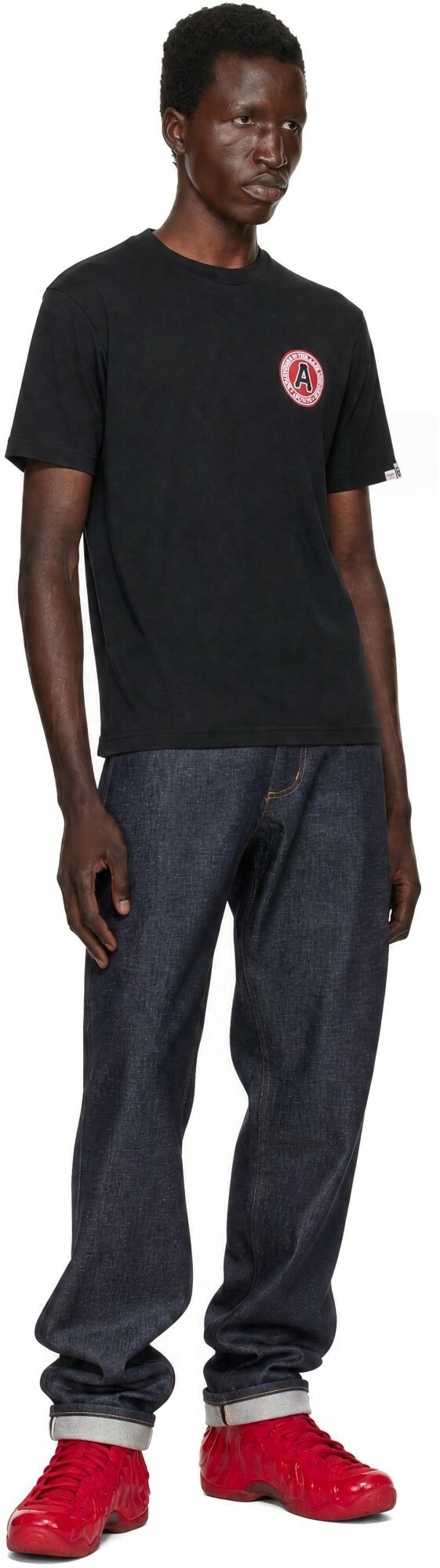 AAPE by A Bathing Ape Black 'AAPE' Basic T-shirt