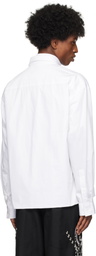 BLUEMARBLE White Double-Layered Foldover Long Sleeve Shirt