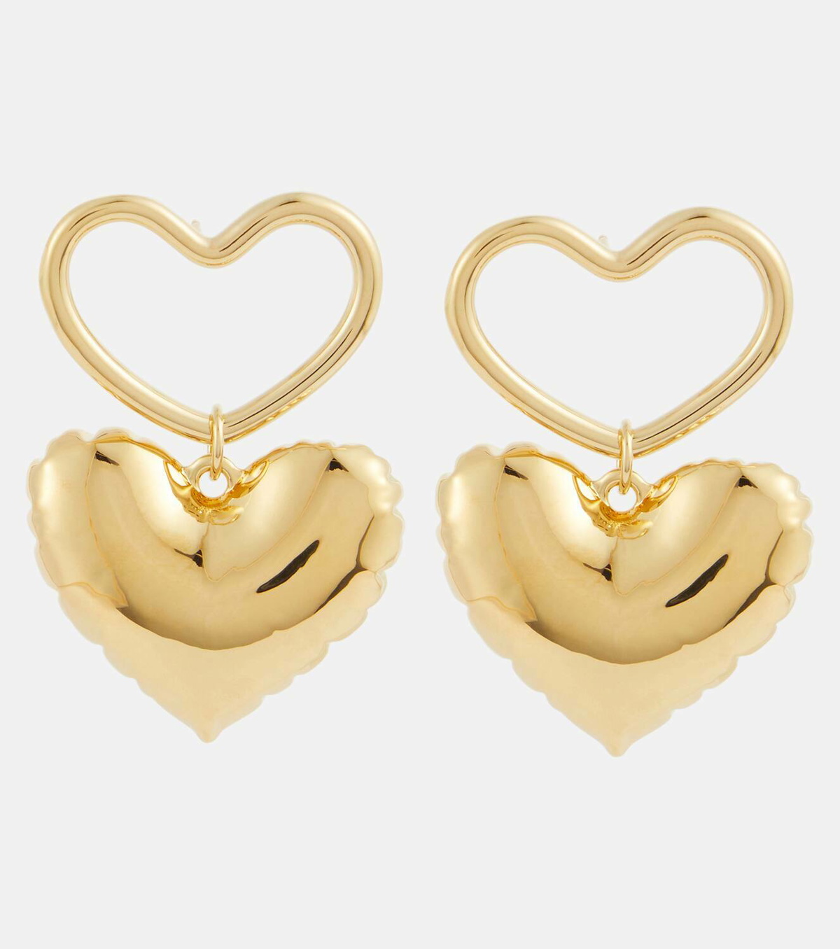 Nina Ricci Blow Up heart drop earrings