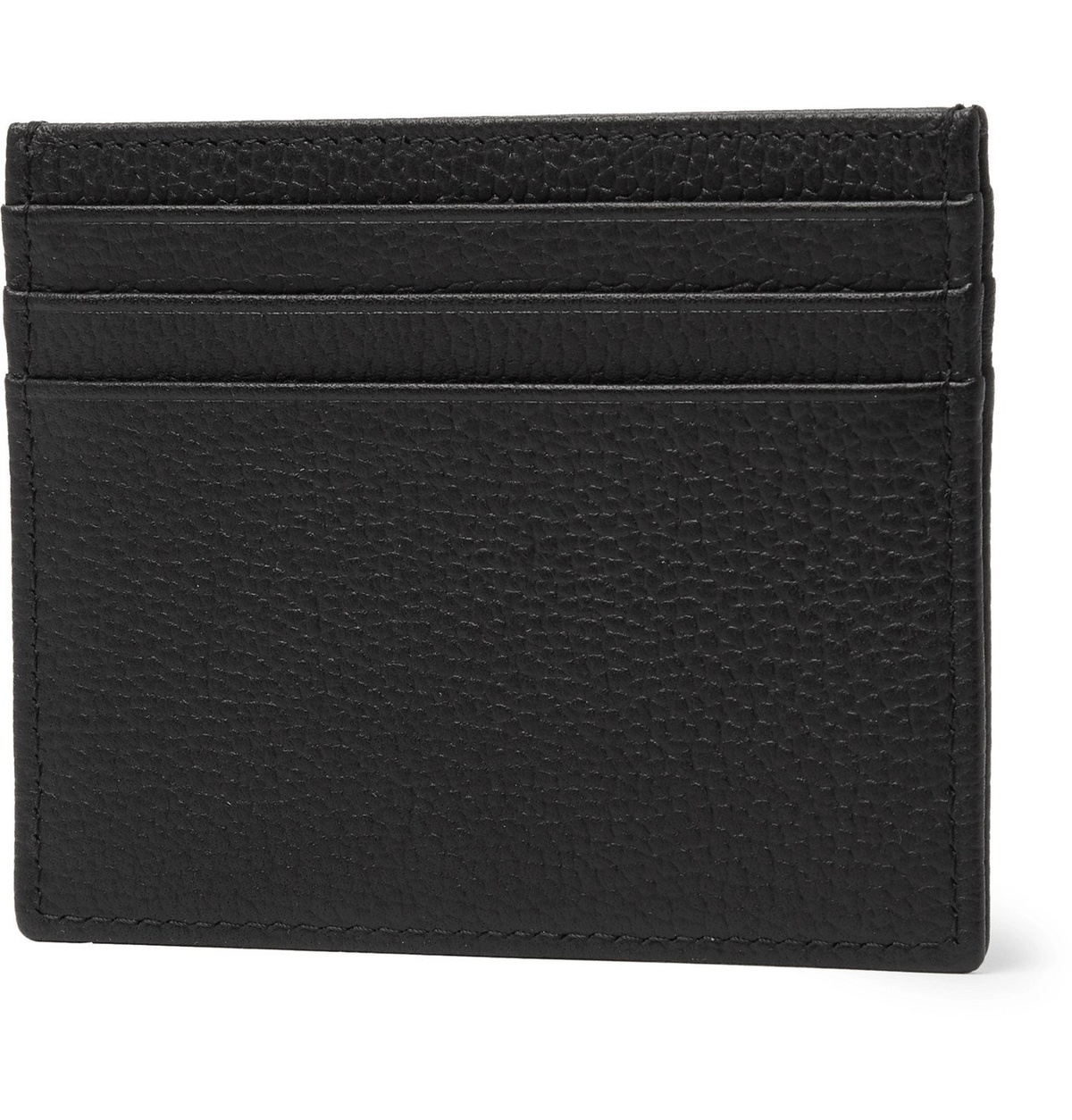 MONTROI - Logo-Debossed Full-Grain Leather Cardholder - Black