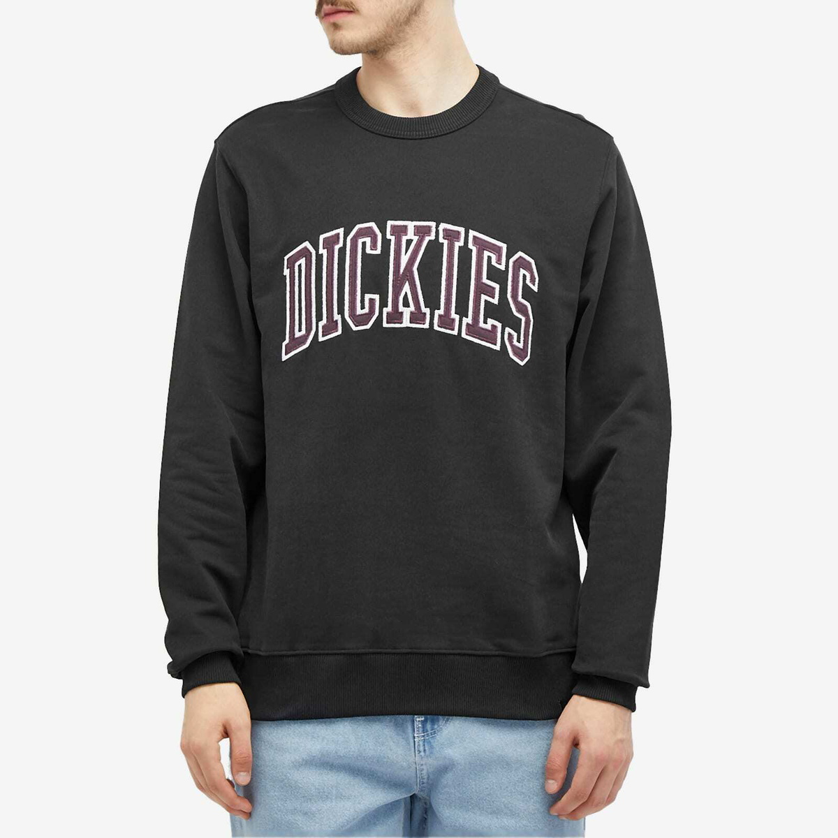 Dickies Men's Aitkin Sweatshirt in Blk/Plum Perfct