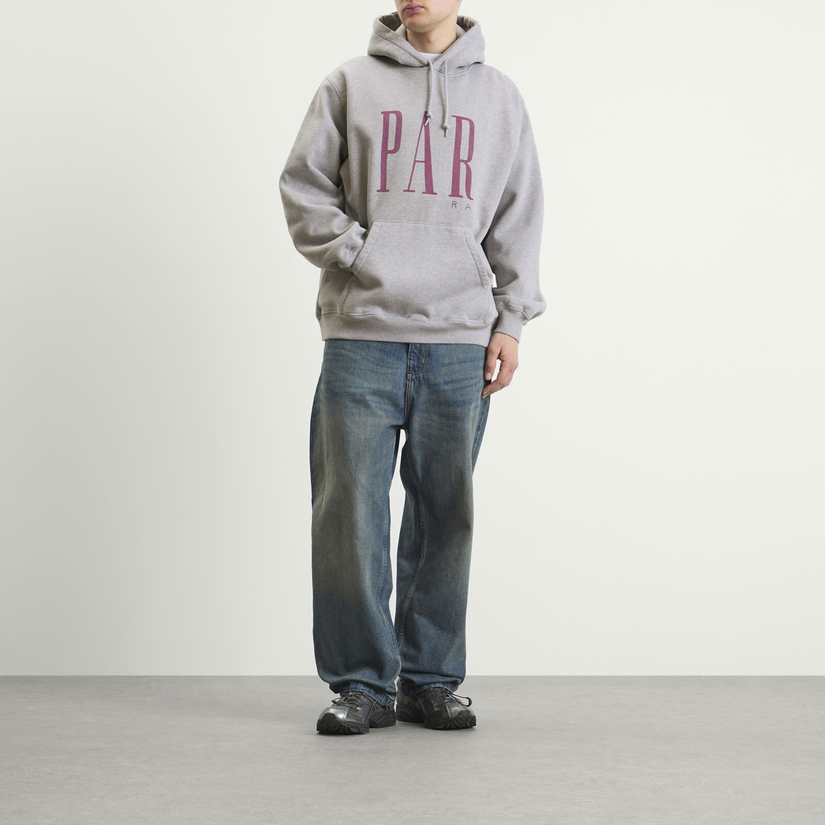 By Parra Men's Gapped Hoodie in Grey