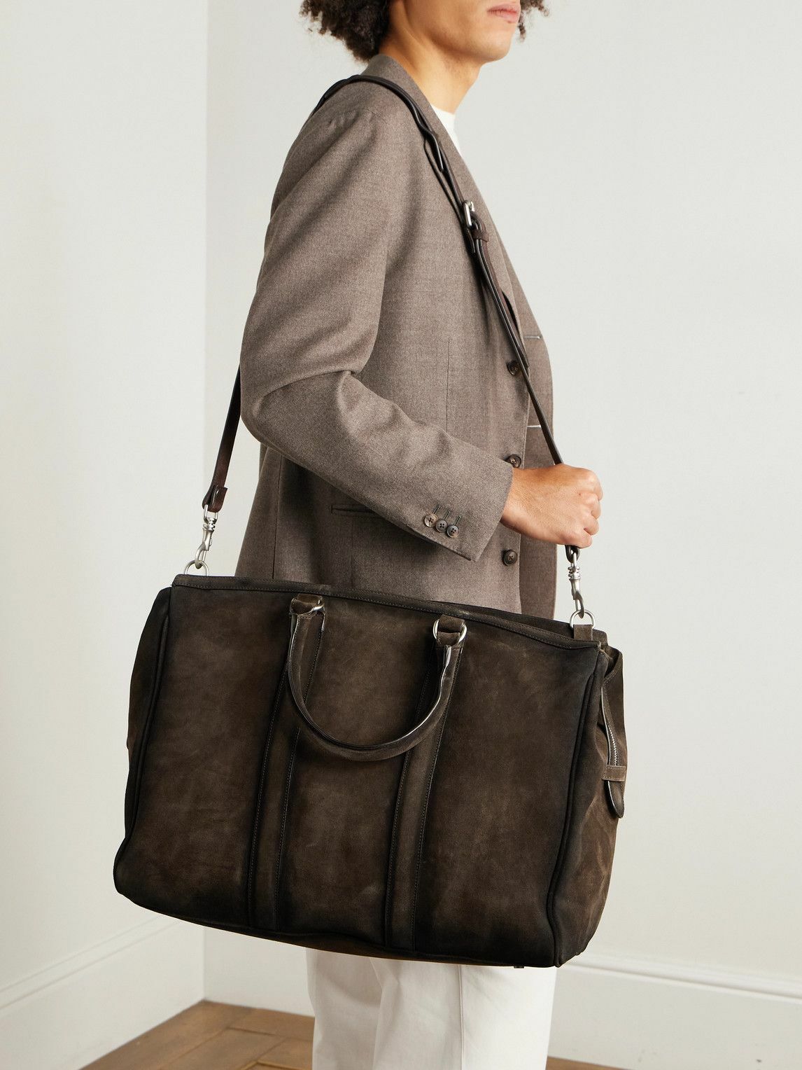 Officine Creative - Quentin 009 Airbrushed Suede Weekend Bag