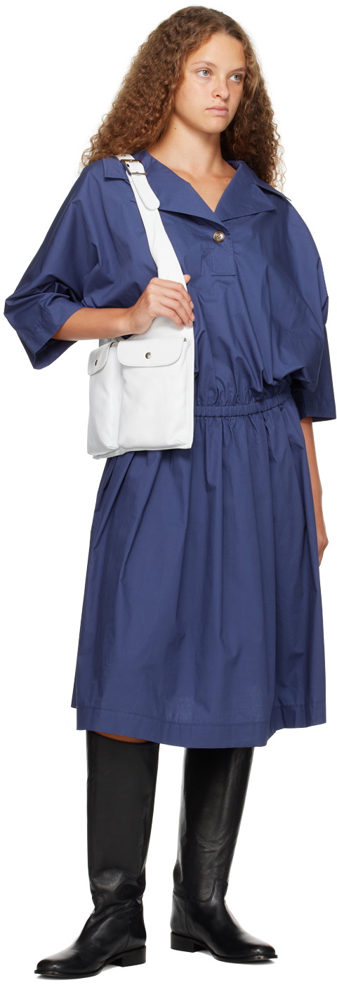 Caro Editions Navy Amanda Midi Dress