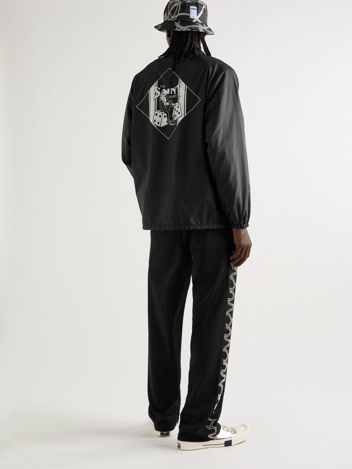 SAINT Mxxxxxx - Viper Embroidered Shell Jacket - Black
