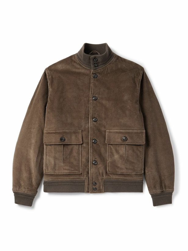 Photo: Valstar - Valstarino Cotton-Blend Corduroy Padded Jacket - Brown