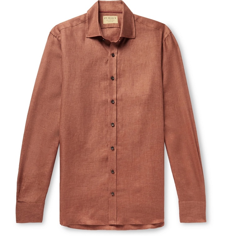Photo: James Purdey & Sons - Linen-Twill Shirt - Red