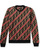FENDI - Logo-Print Fleece-Back Cotton-Jersey Sweatshirt - Brown