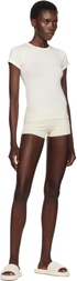 ÉTERNE Off-White High Waisted Boy Shorts