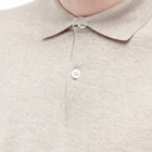 John Smedley Men's Payton Merino Knit Polo Shirt in Soft Fawn