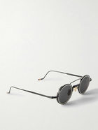 Jacques Marie Mage - Ringo Round-Frame Metal and Acetate Sunglasses