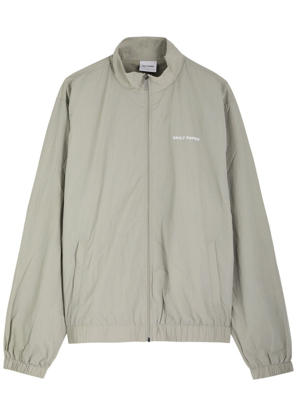 Photo: Daily Paper Eward Logo-print Nylon Jacket Grey