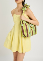 Damson Madder Tati Canvas Shoulder bag - Lime - One Size