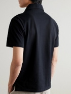 De Petrillo - Cotton-Piqué Polo Shirt - Blue