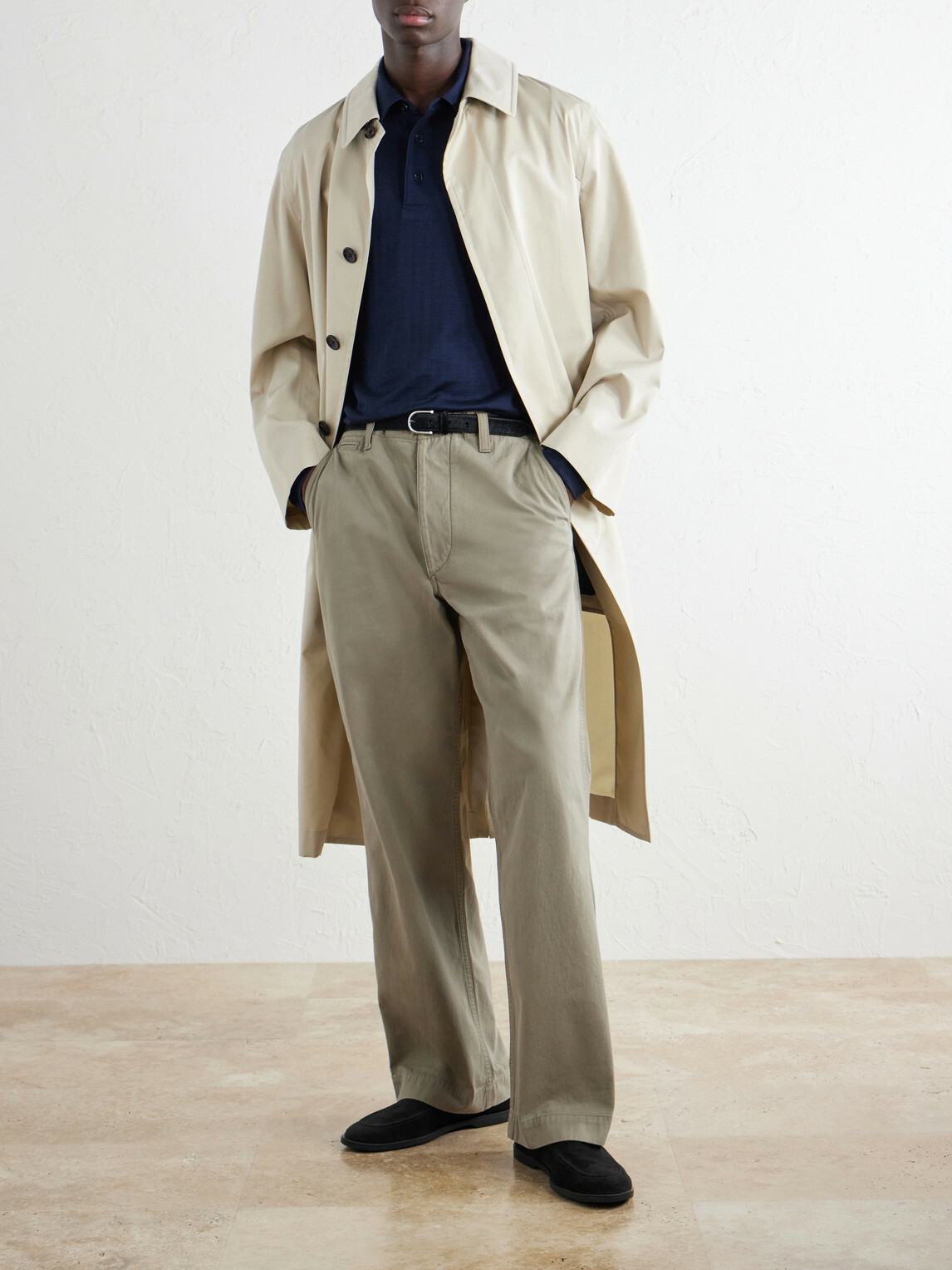 Brioni - Wool and Silk-Blend Polo Shirt - Blue
