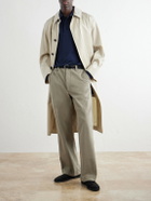 Brioni - Wool and Silk-Blend Polo Shirt - Blue