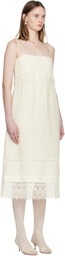 Valentino Off-White Linen Midi Dress