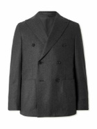 Caruso - Double-Breasted Wool Blazer - Gray