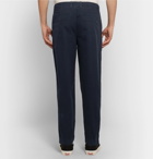 Folk - Navy Assembly Tapered Pleated Cotton-Canvas Trousers - Men - Navy