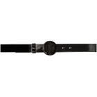 Versus Black Patent Lion Buckle Belt