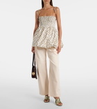 Burberry Knot shirred cotton minidress