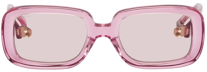 Photo: Doublet Pink Square Flame Sunglasses