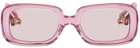 Doublet Pink Square Flame Sunglasses