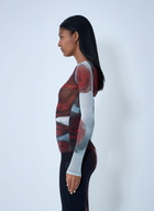 Jean Paul Gaultier Blurry Roses Mesh Tank Top