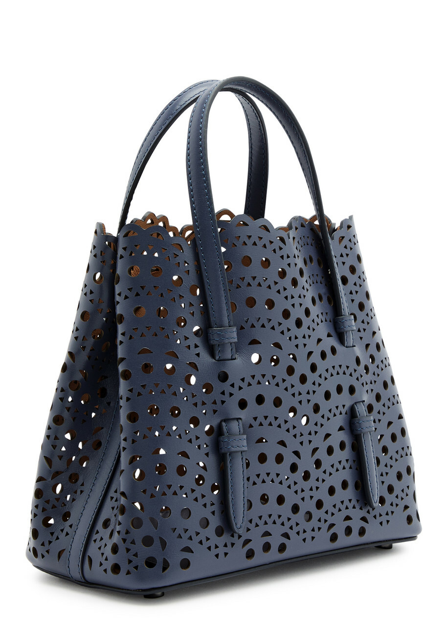 Alaïa Mina 20 Leather top Handle bag - Light Blue - One Size