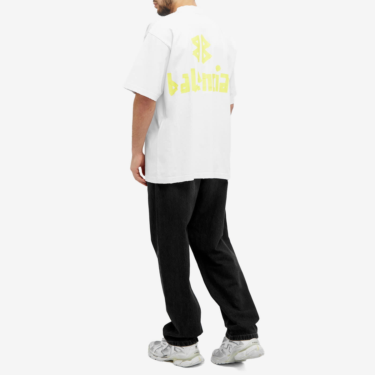 BALENCIAGA ホワイト Tシャツ 半袖 Balenciaga Men's Tape T-Shirt in White Balenciaga