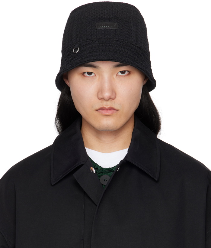 Photo: JACQUEMUS Black Les Sculptures 'Le bob Belo' Bucket Hat