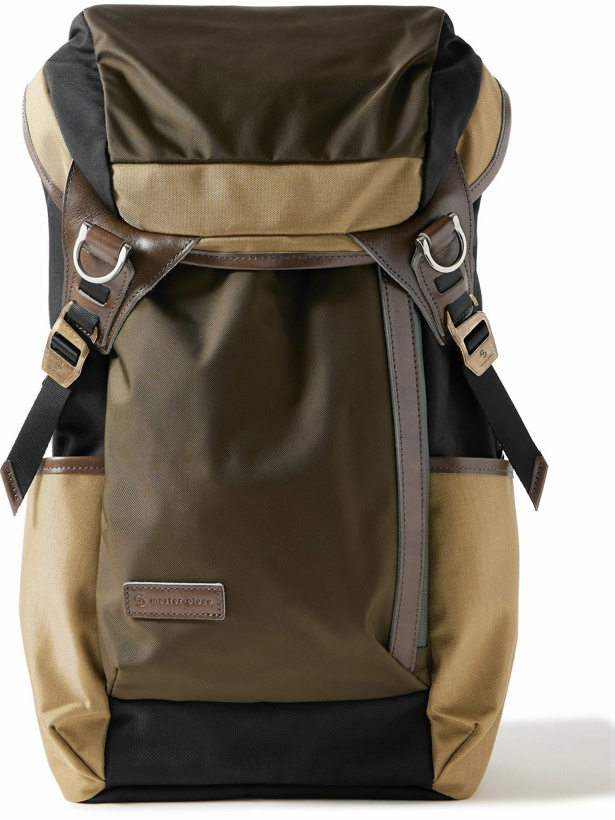 Photo: Master-Piece - Potential Logo-Appliquéd Leather- and Webbing-Trimmed CORDURA® Ballistic Nylon Backpack