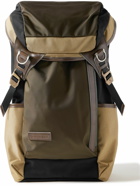 Master-Piece - Potential Logo-Appliquéd Leather- and Webbing-Trimmed CORDURA® Ballistic Nylon Backpack