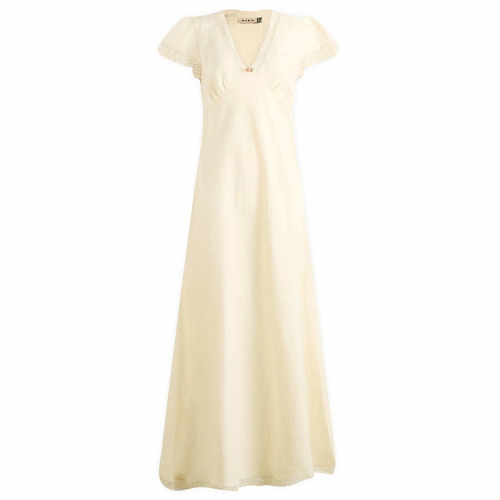 Rixo Clarice Lace-trimmed Woven Midi Dress Cream Rixo