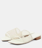 Souliers Martinez Chica leather-trimmed mesh slides