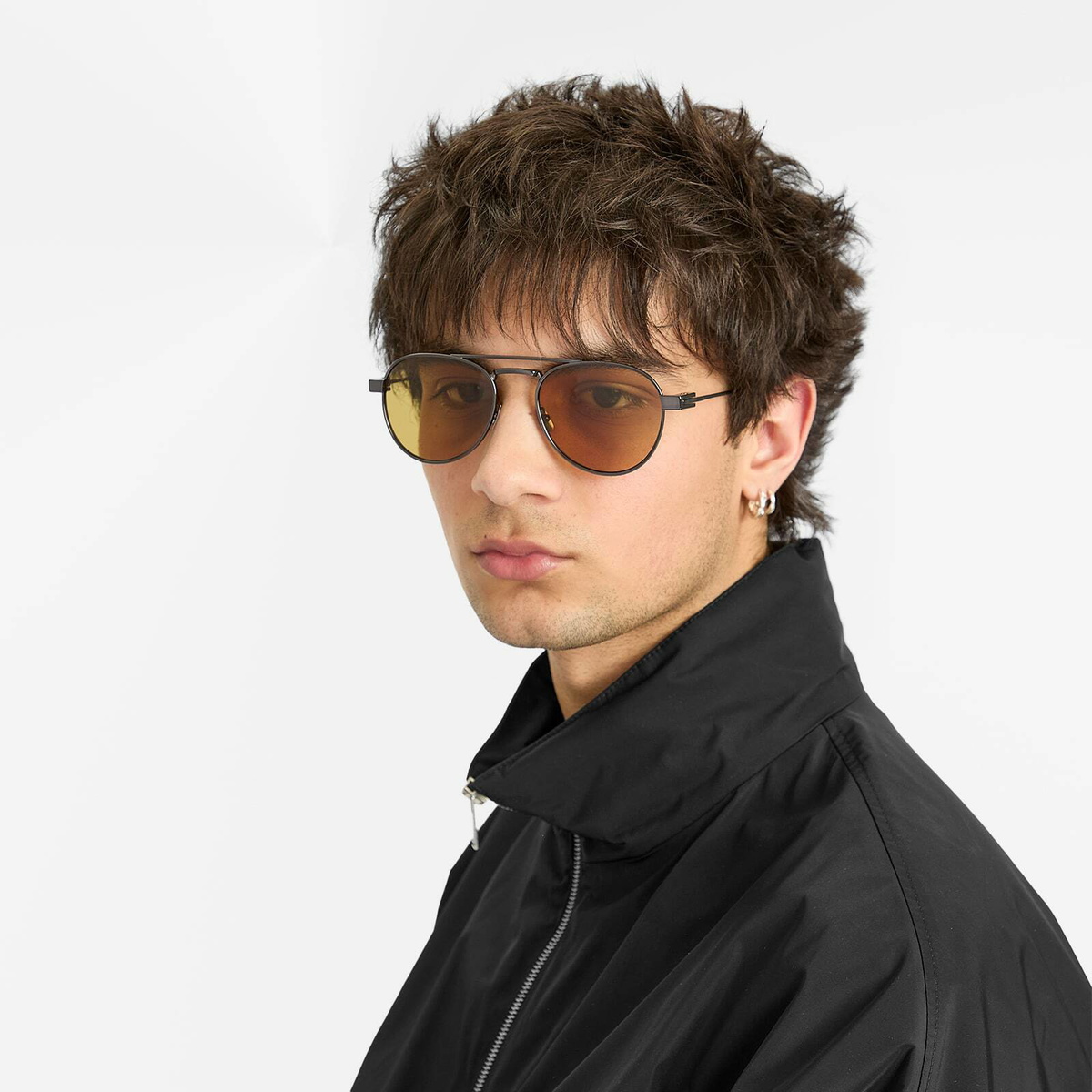 Saint Laurent Sunglasses Saint Laurent SL 708 Sunglasses in Ruthenium/Brown 