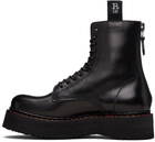 R13 Black Single Stack Boots