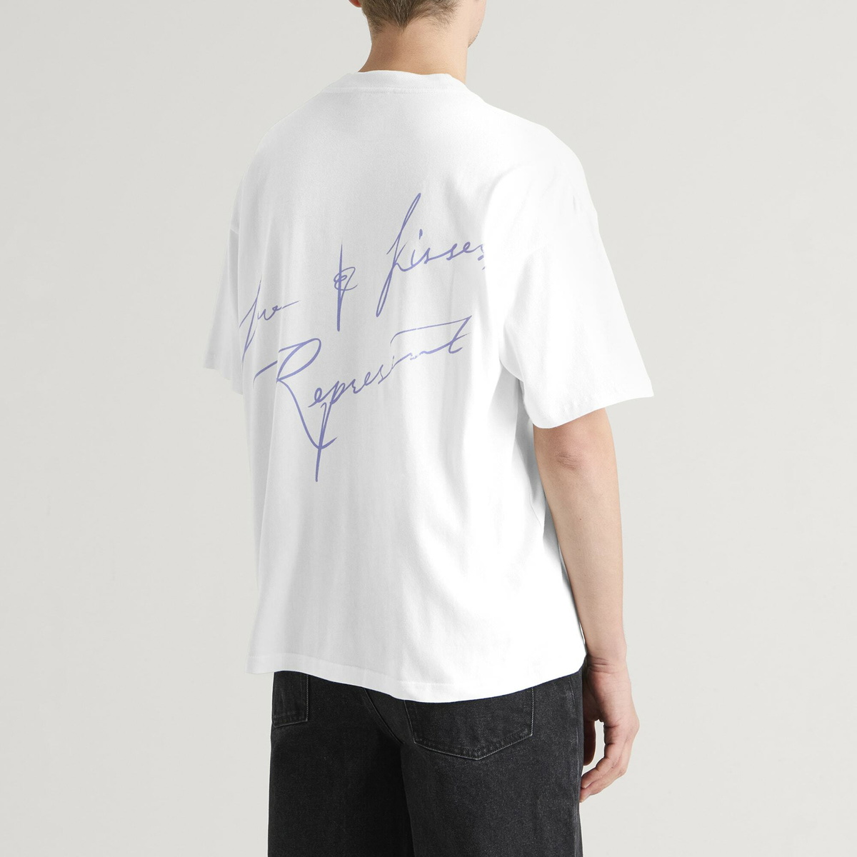 Represent Men's Love And Kisses Tshirt in Flat White