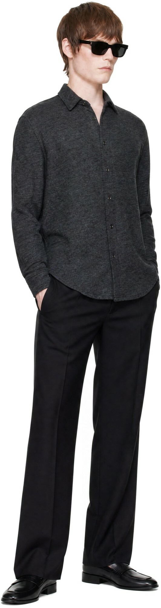 Lady White Co. Gray Crater Wool Shirt