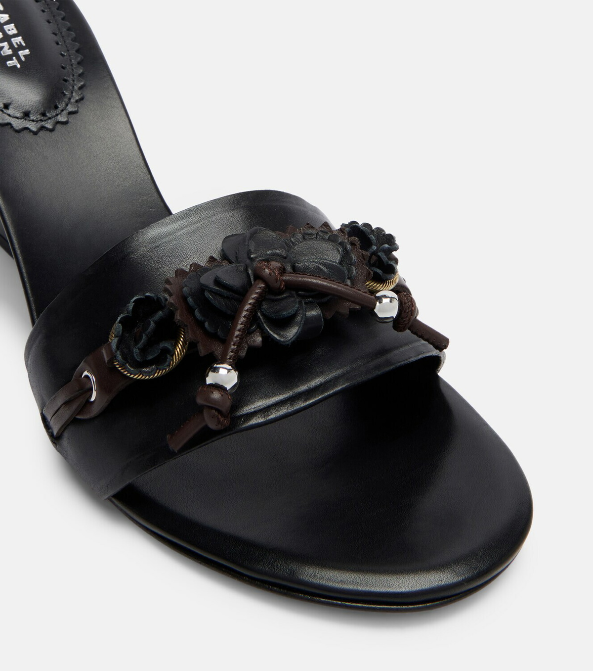 Isabel Marant Anee embellished leather wedge mules