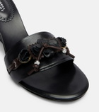 Isabel Marant Anee embellished leather wedge mules