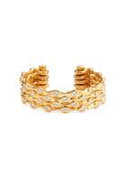 Joanna Laura Constantine Feminine Waves 18kt Gold-plated Cuff - One Size