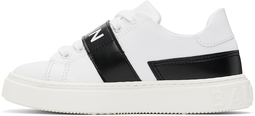 Balmain Kids White Printed Sneakers Balmain Balmain Kids White Printed Sneakers Balmain