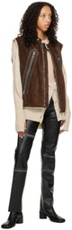 MM6 Maison Margiela Black Paneled Leather Pants