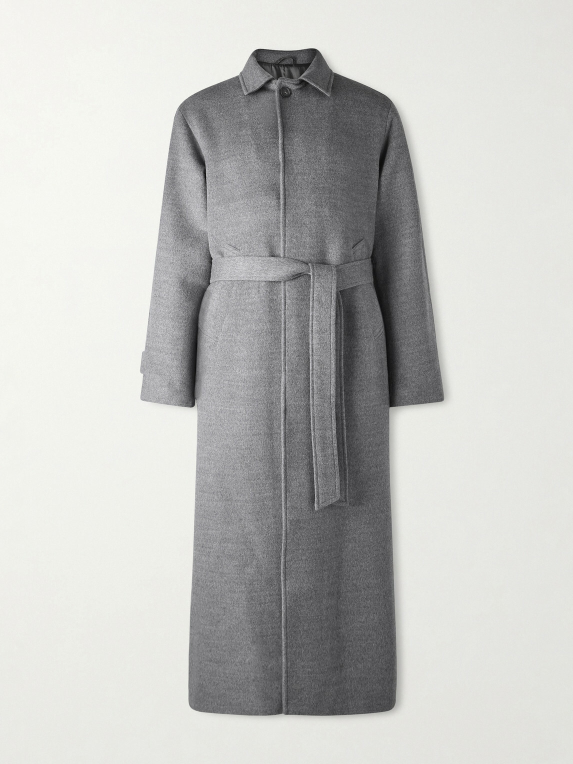 Saman Amel - Belted Wool Overcoat - Gray