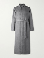 Saman Amel - Belted Wool Overcoat - Gray