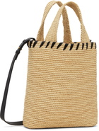 Lanvin Beige 'Lanvin' Nano Raffia Tote