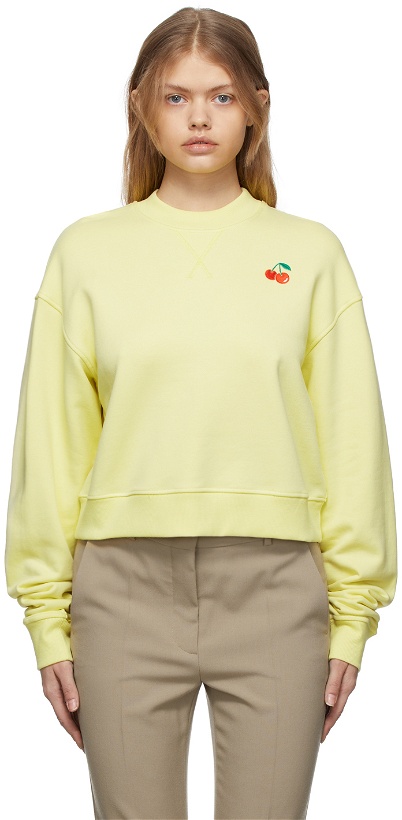 Photo: Sportmax Yellow Stretch Cotton Sweatshirt