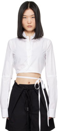 Ann Demeulemeester White Dea Cropped Shirt